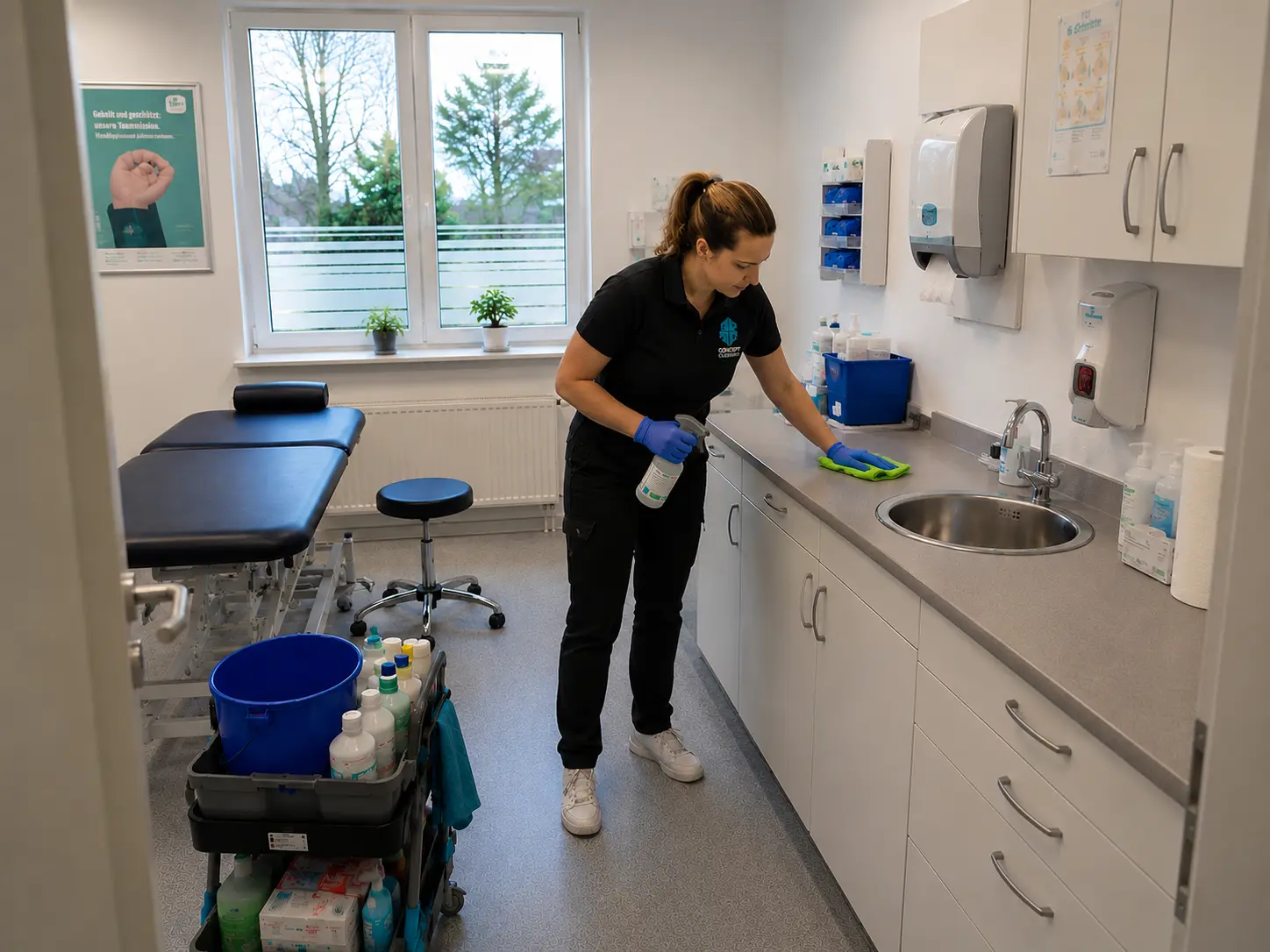 Reinigung eines Behandlungszimmers in Hannover